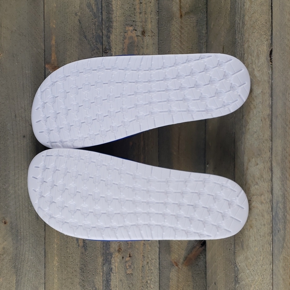 adidas Adilette Boost Men's Slides Sandals Royal Blue, White Supreme Cushioning - Picture 6 of 9